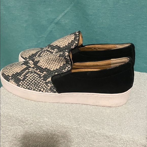 Vionic Women's Black and Snake Print Slip-On Sneakers - Picture 1 of 3